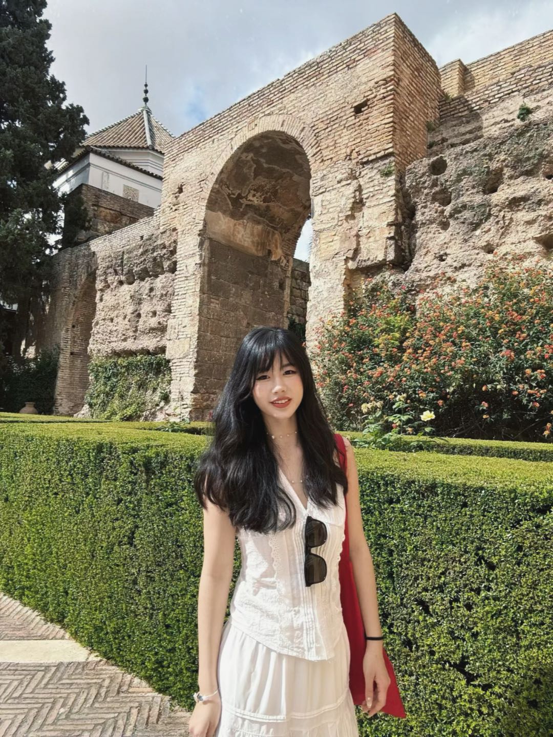 Emma in a garden